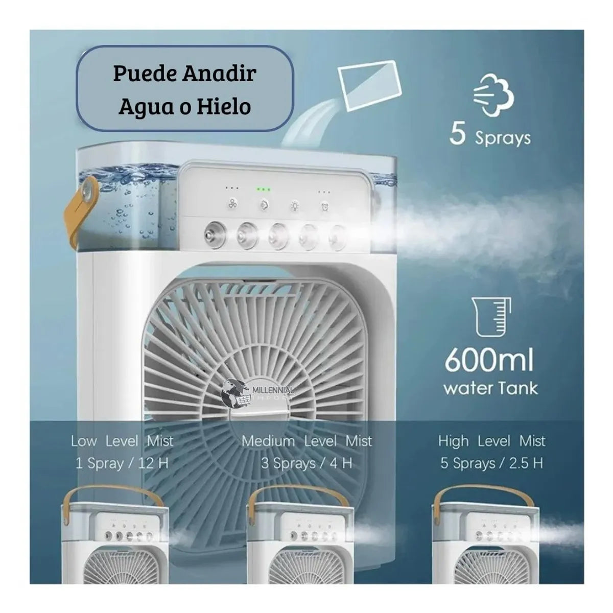 Mini Aire Acondicionado Enfriador Ventilador Portátil– Refrescante y Práctico para el Verano